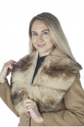 Polecat fur collar, Cream